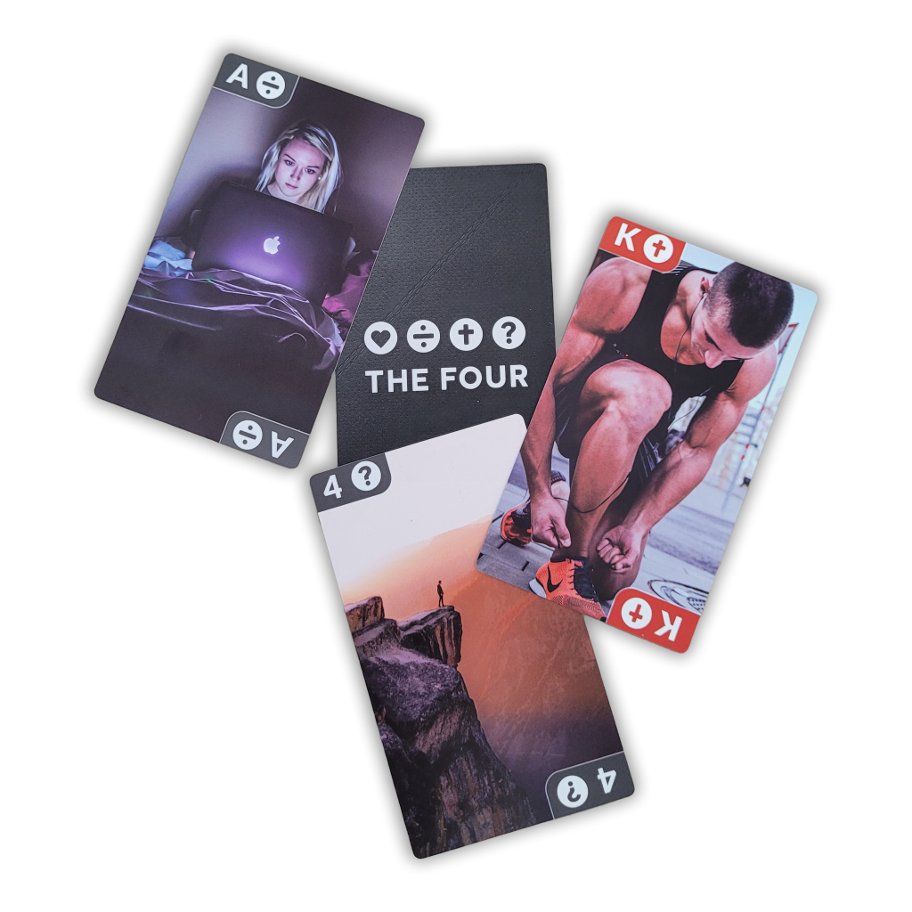 the four cards aufgedeckt
